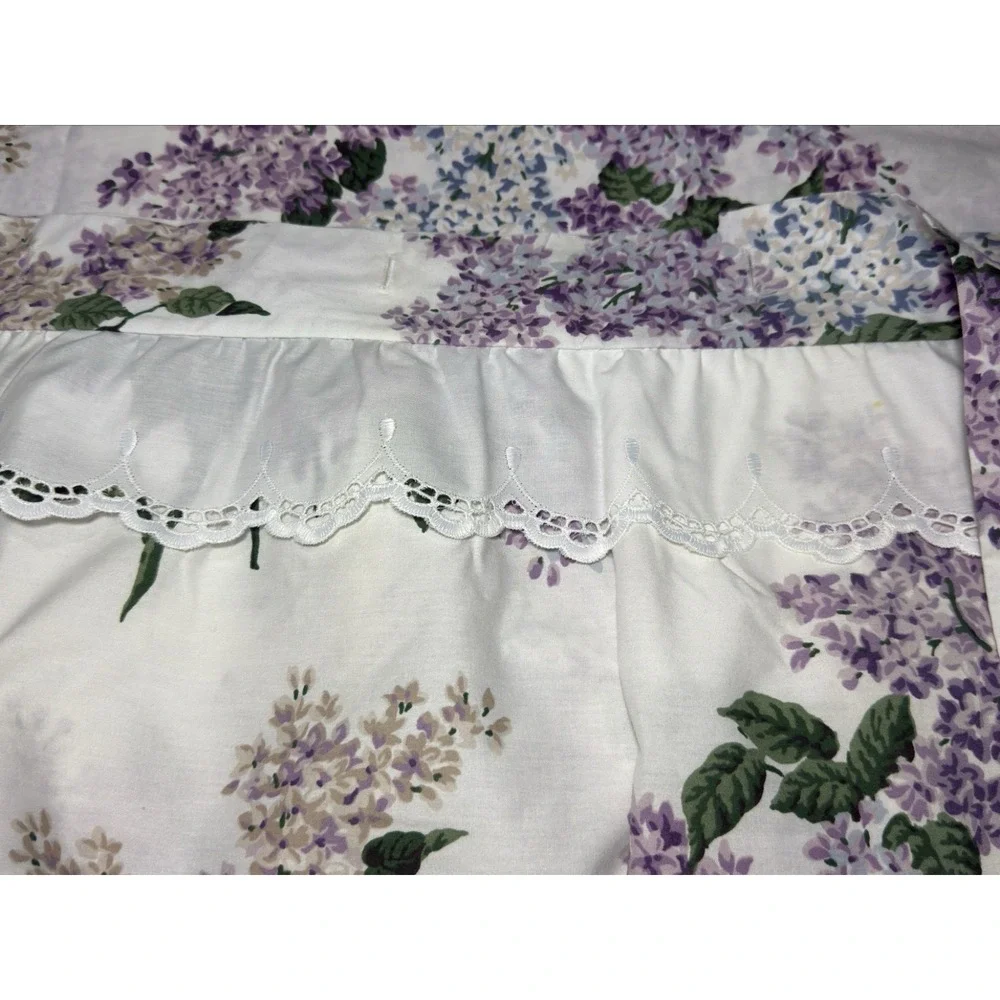 Waverly Fieldcrest Shower Curtain Spring Lilac Floral Cottage Shabby Chic Purple